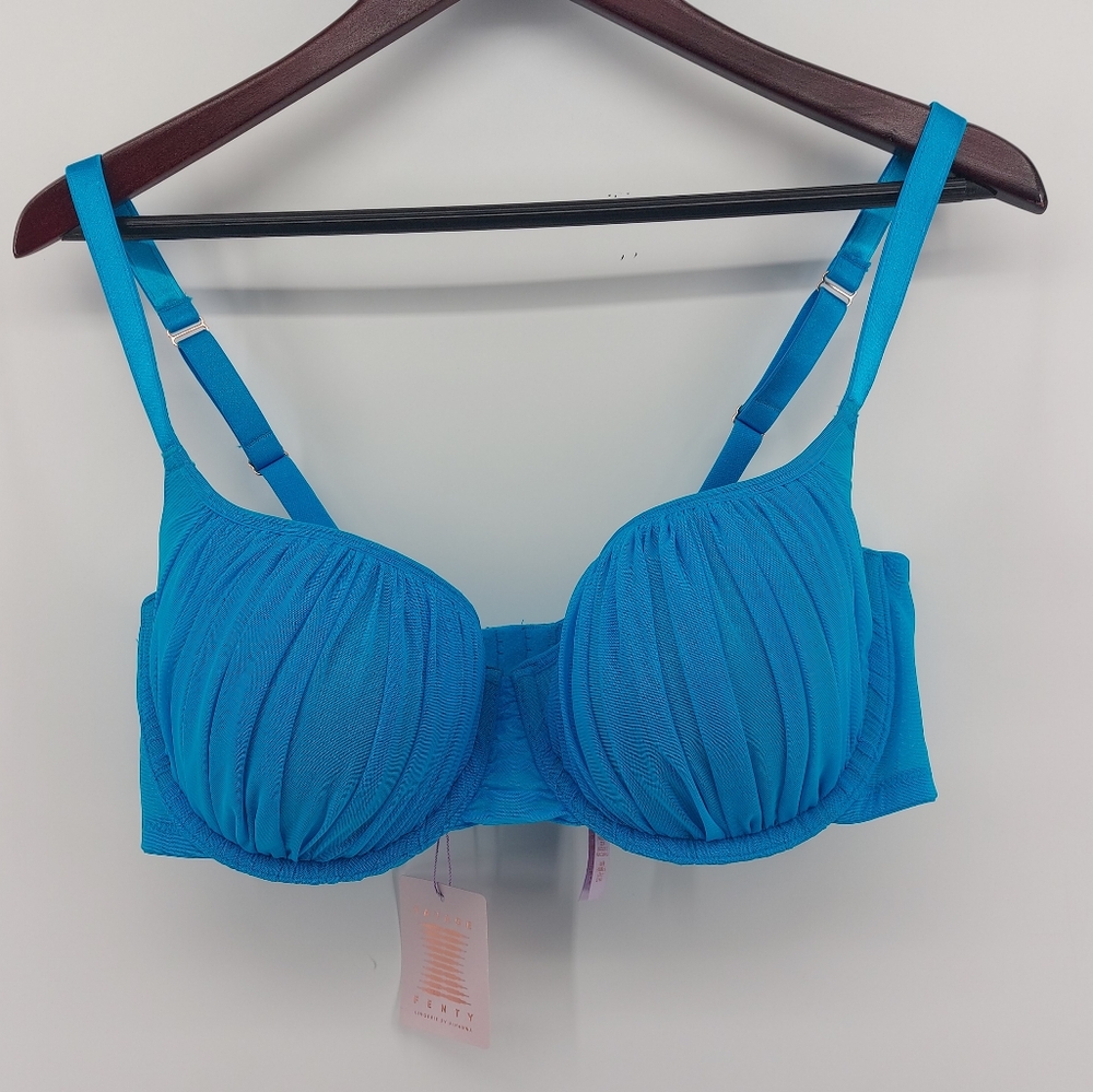 Savage Fenty GATHERED MESH BALCONETTE BRA 38DDD